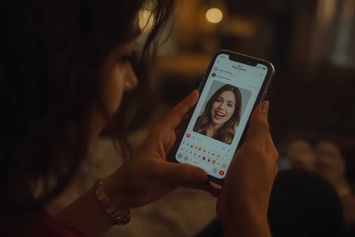 A fan chatting live with QueenObscene during a session