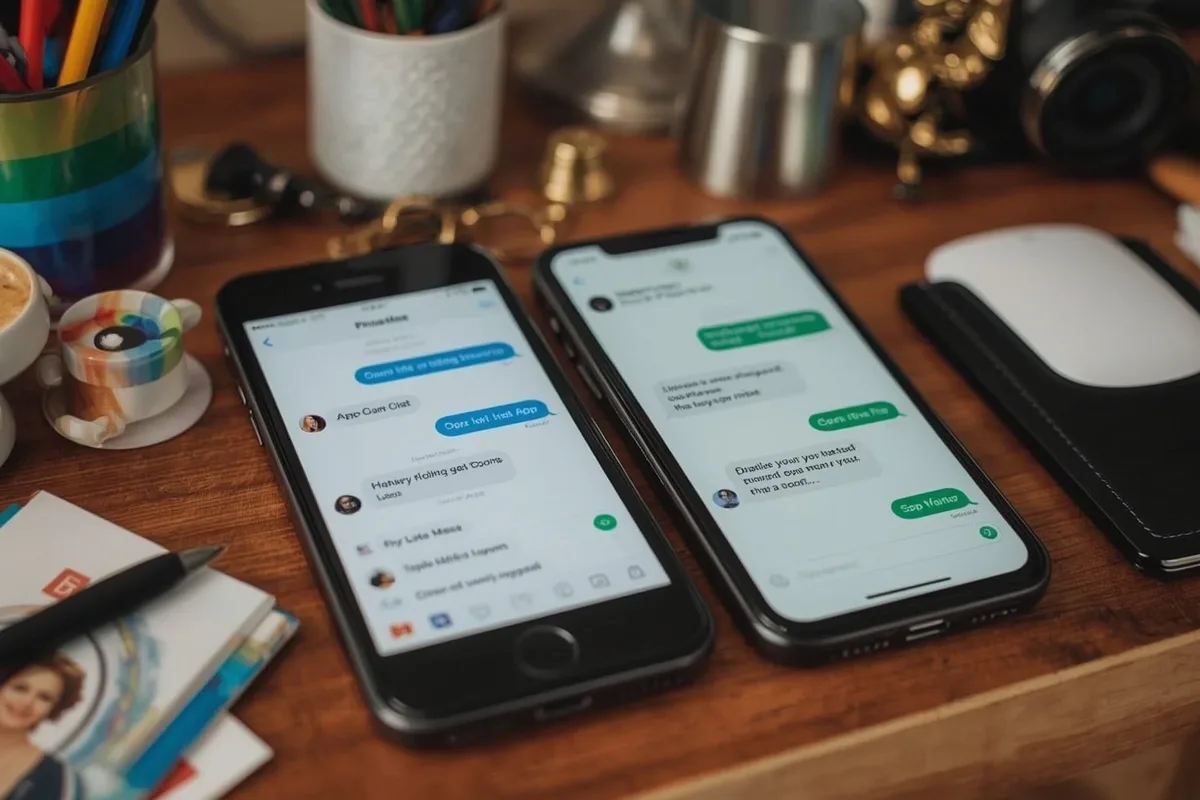 Comparison of bi chat room and dating app interfaces