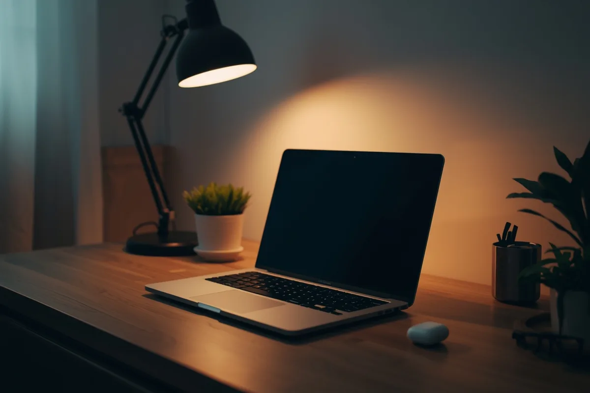 Ideal home office setup for engaging in random chats on platforms like ChatRandom.